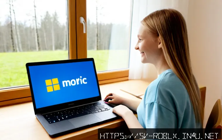 Home 13 로블록스 로벅스 무료 이벤트 - Photorealistic Swedish teenager at a tidy Scandinavian desk, happily viewing a colorful block-style ...